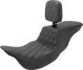 SADDLEMEN Tour Step-Up Seat - Rider Backrest - Rider Lattice Stitch - FL '08-'24