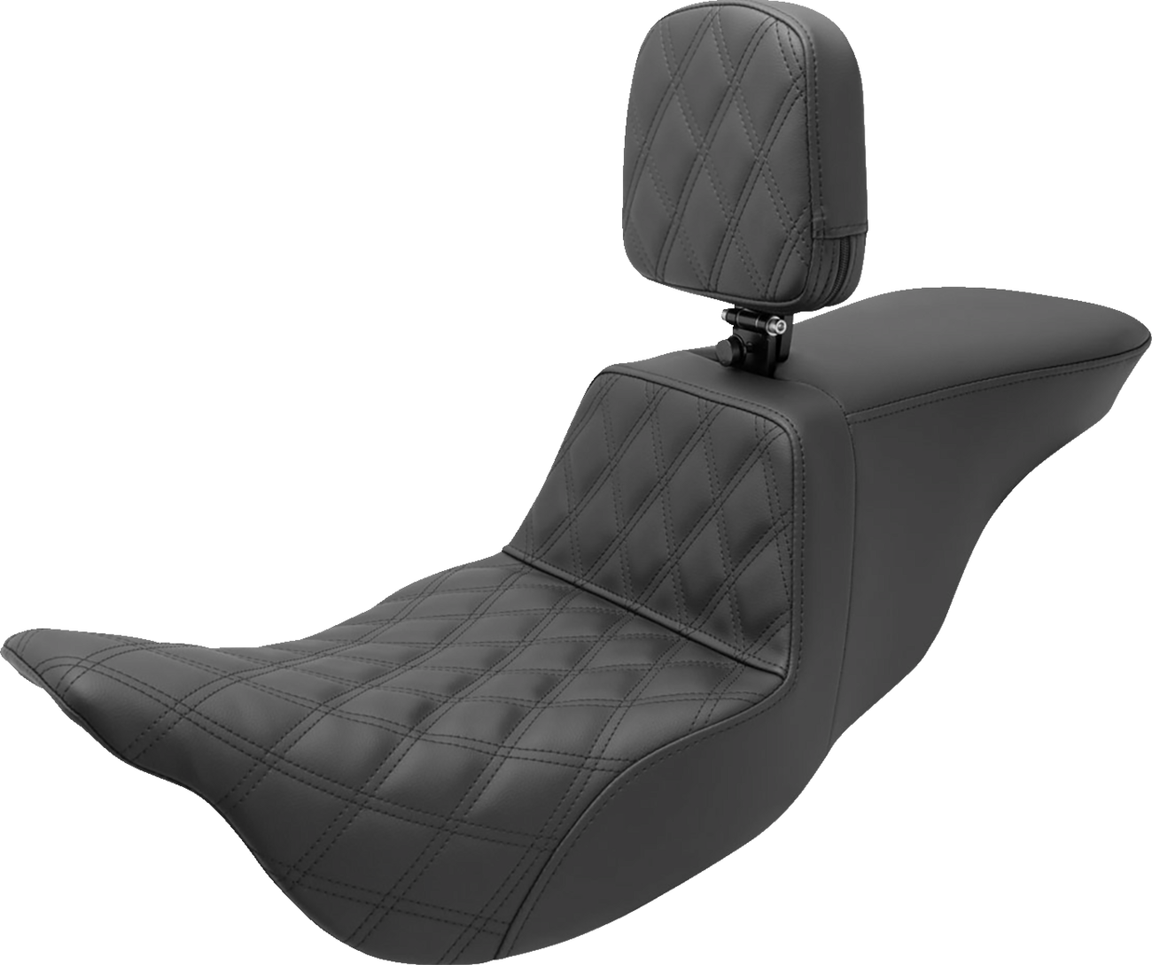 SADDLEMEN Tour Step-Up Seat - Rider Backrest - Rider Lattice Stitch - FL '08-'24