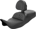 SADDLEMEN RoadSofa™ Seat - Honeycomb - with Backrest - Heated - FL '08-'23