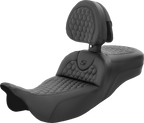 SADDLEMEN RoadSofa™ Seat - Honeycomb - with Backrest - Extended Reach - FL '08-'24