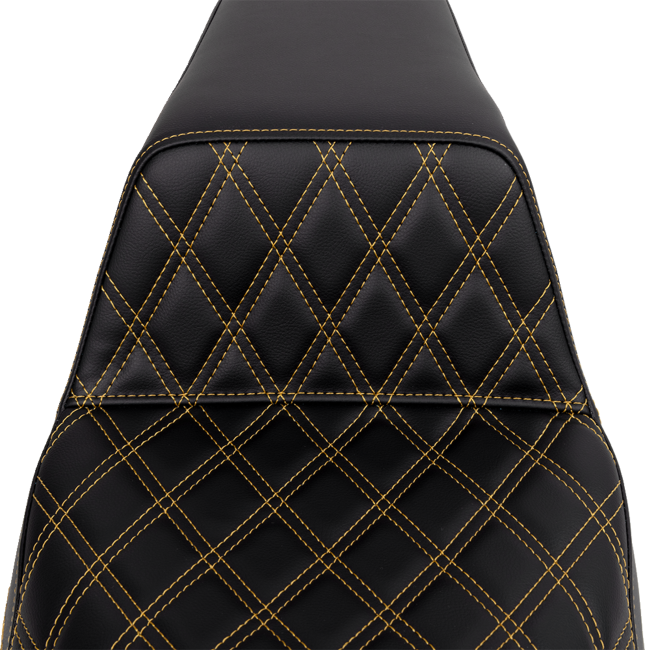 SADDLEMEN Step-Up Seat - Front Lattice Stitch - Gold Stitch - FLH/FLT '08-'23