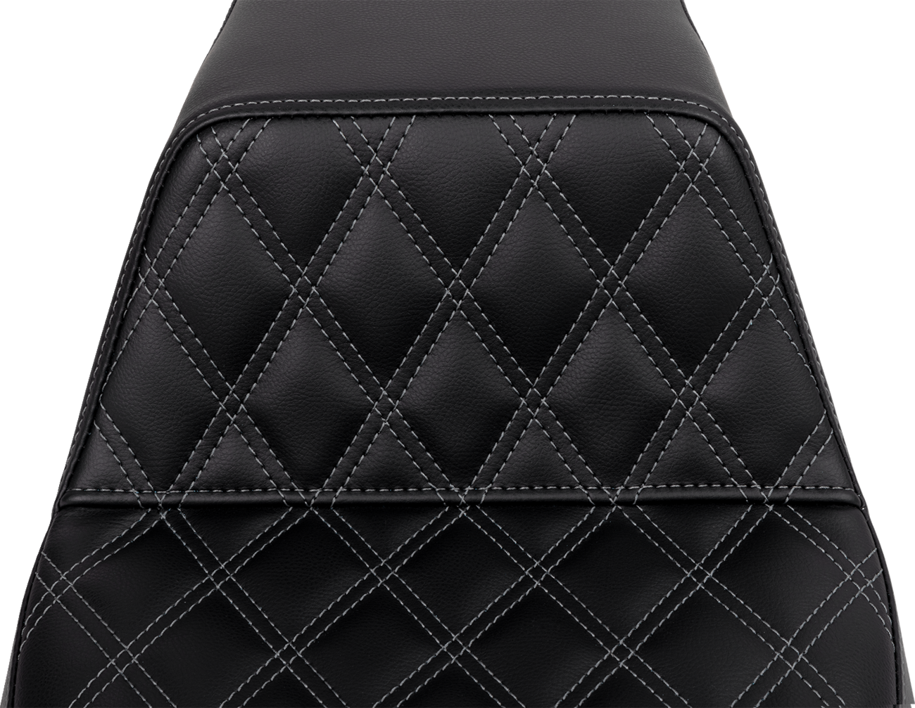 SADDLEMEN Step-Up Seat - Front Lattice Stitch - Dark Gray Stitch - FLH/FLT '08-'23