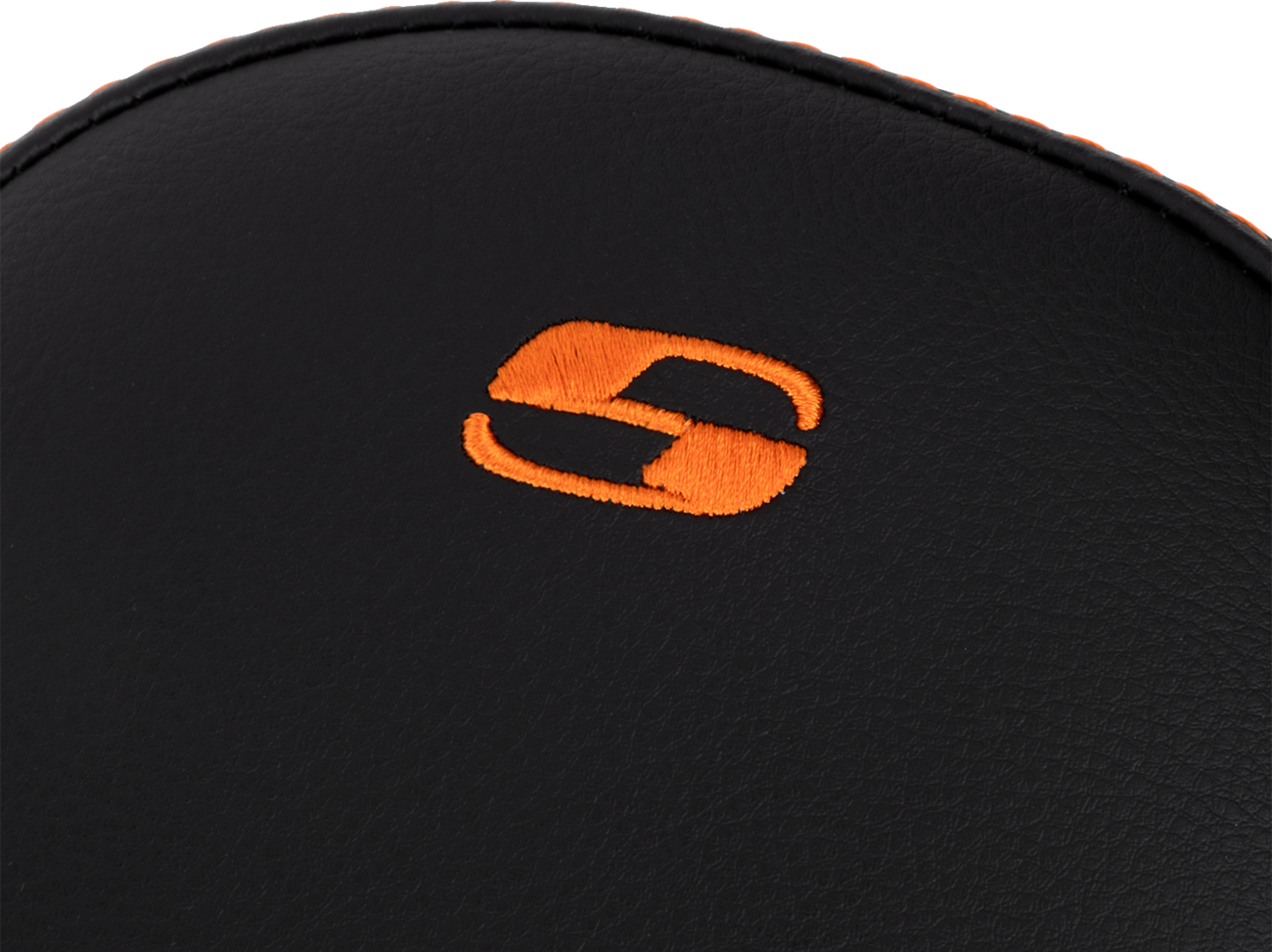 SADDLEMEN Step-Up Seat - Front Lattice Stitch - Orange Stitch - FLH/FLT '08-'23