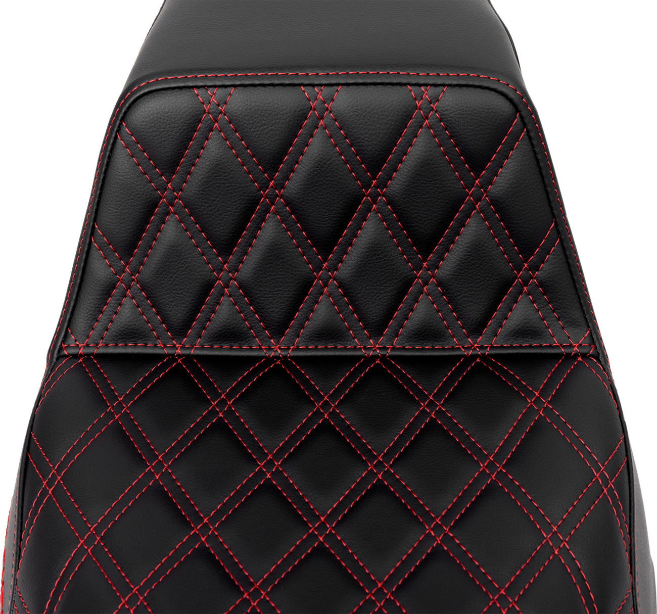 SADDLEMEN Step-Up Seat - Front Lattice Stitch - Red Stitch - FLH/FLT '08-'23