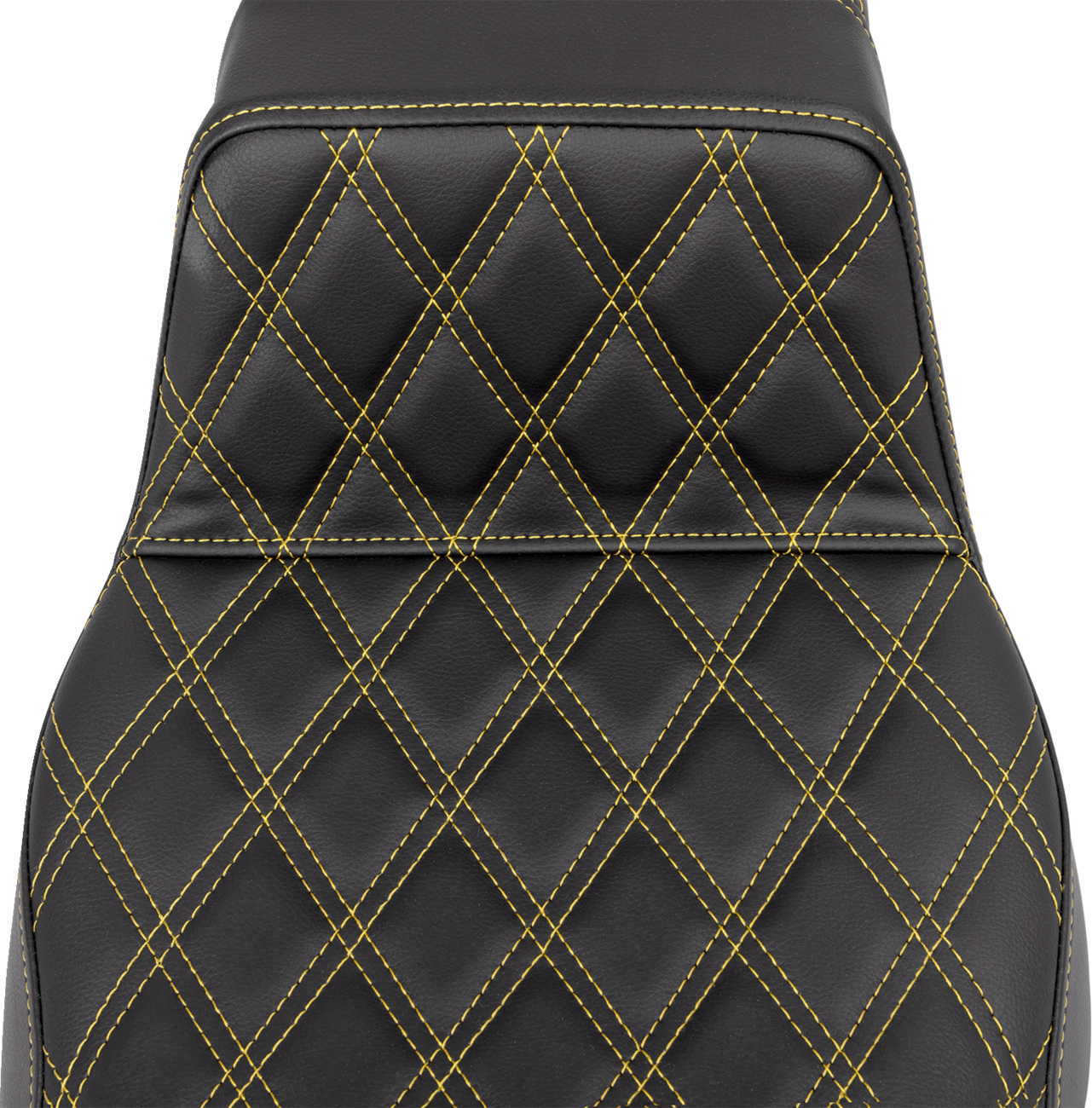 SADDLEMEN Step-Up Seat - Lattice Stitch - Gold Stitch - Extended Reach - FLH/FLT '08-'23
