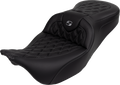 SADDLEMEN Roadsofa™ Seat - with Backrest - Dark Gray Stitch - FL '08-'23
