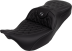 SADDLEMEN Roadsofa™ Seat - with Backrest - Dark Gray Stitch - FL '08-'23