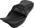 SADDLEMEN Roadsofa™ Seat - without Backrest - Carbon Fiber - Black Stitch - 'FL '08-'19