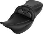 SADDLEMEN Roadsofa™ Seat - without Backrest - Carbon Fiber - Black Stitch - 'FL '08-'19