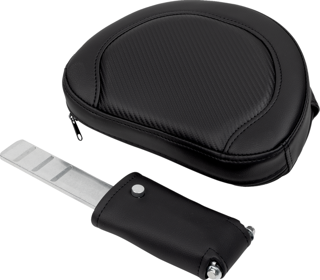 SADDLEMEN Roadsofa™ Seat - with Backrest - Carbon Fiber - Black Stitch - FL '08-'19