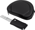 SADDLEMEN Roadsofa™ Seat - with Backrest - Carbon Fiber - Black Stitch - FL '08-'19