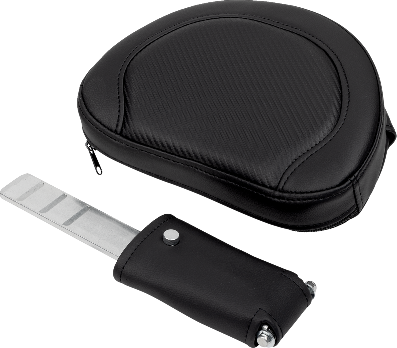 SADDLEMEN Roadsofa™ Seat - with Backrest - Carbon Fiber - Black Stitch - FL '08-'19