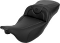 SADDLEMEN Roadsofa™ Extended Reach Seat - Carbon Fiber - Black Stitch - Backrest - FL '08-'24