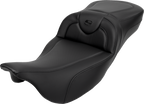 SADDLEMEN Roadsofa™ Extended Reach Seat - Carbon Fiber - Black Stitch - Backrest - FL '08-'24