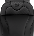 SADDLEMEN Roadsofa™ Extended Reach Seat - Carbon Fiber - Black Stitch - Backrest - FL '08-'24