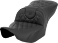SADDLEMEN Roadsofa™ Seat - without Backrest - Lattice Stitch - Black - FL '23-'24