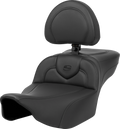 SADDLEMEN Roadsofa™ Extended Reach Seat - Black Stitch - with Backrest - FL '23-'24