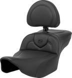 SADDLEMEN Roadsofa™ Extended Reach Seat - Black Stitch - with Backrest - FL '23-'24