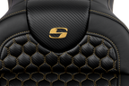 SADDLEMEN RoadSofa™ Seat - Honeycomb - Gold Stitch - without Backrest - FLH/FLT '08-'23