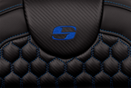 SADDLEMEN RoadSofa™ Seat - Honeycomb - Blue Stitch - Extended Reach - without Backrest - FLH/FLT '08-'24