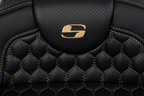SADDLEMEN RoadSofa™ Seat - Honeycomb - Gold Stitch - Extended Reach - without Backrest - FLH/FLT '08-'24