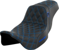SADDLEMEN Pro Series SDC Performance Seat - w/o Backrest - Blue Stitch - FLH/FLT '08-'23