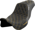 SADDLEMEN Pro Series SDC Performance Seat - w/o Backrest - Gold Stitch - FLH/FLT '08-'23