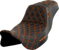 SADDLEMEN Pro Series SDC Performance Seat - w/o Backrest - Orange Stitch - FLH/FLT '08-'23
