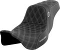 SADDLEMEN Pro Series SDC Performance Seat - w/o Backrest - Silver Stitch - FLH/FLT '08-'23
