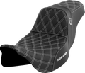 SADDLEMEN Pro Series SDC Performance Seat - w/o Backrest - White Stitch - FLH/FLT '08-'23