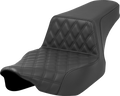 SADDLEMEN Step-Up Seat - Front Lattice Stitch - Black - FL '23-'24
