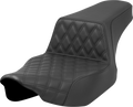 SADDLEMEN Step-Up Seat - Front Lattice Stitch - Black - Extended Reach - FL '23-'24