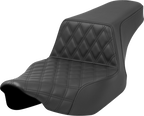 SADDLEMEN Step-Up Seat - Front Lattice Stitch - Black - Extended Reach - FL '23-'24