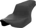 SADDLEMEN Step-Up Seat - Rear Lattice Stitch - Black - Extended Reach - FL '23-'24