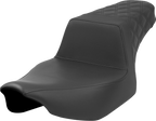 SADDLEMEN Step-Up Seat - Rear Lattice Stitch - Black - Extended Reach - FL '23-'24