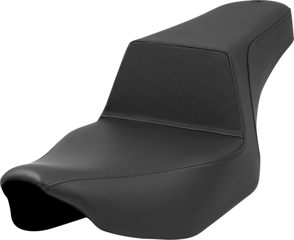 SADDLEMEN Step-Up Seat - Gripper Lumbar - Black - Extended Reach - FL '23-'24