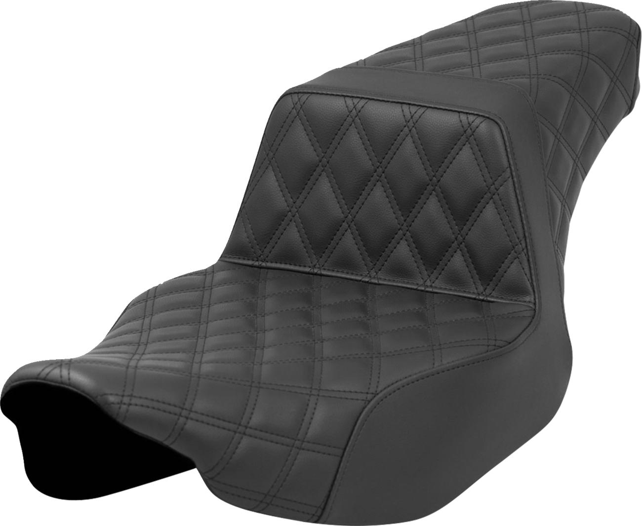 SADDLEMEN Step-Up Seat - Full Latice Stitch - Black - Extended Reach - FL '23-'24