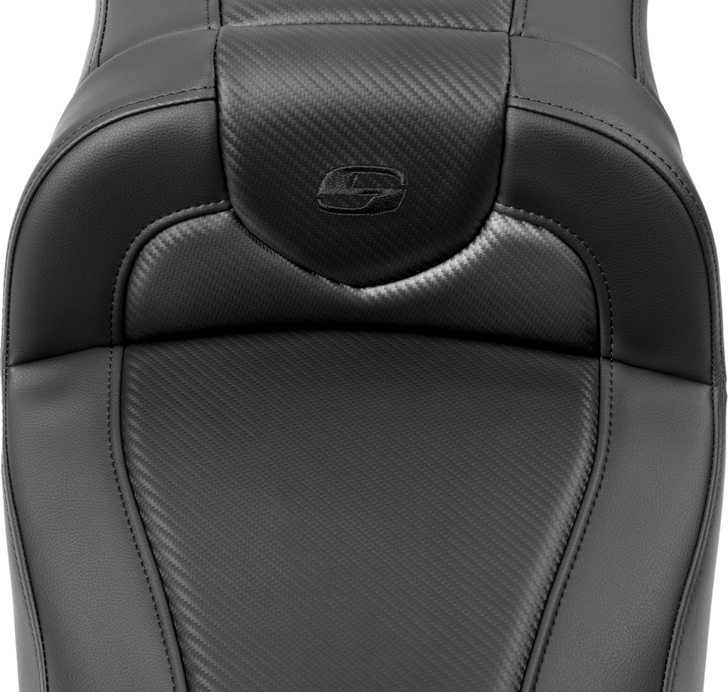 SADDLEMEN Roadsofa™ Extended Reach Seat - without Backrest - Carbon Fiber - FLTR/FLHX '23-'24