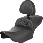 SADDLEMEN Roadsofa™ Extended Reach Seat - with Backrest - Carbon Fiber - FLTR/FLHX '23-'24