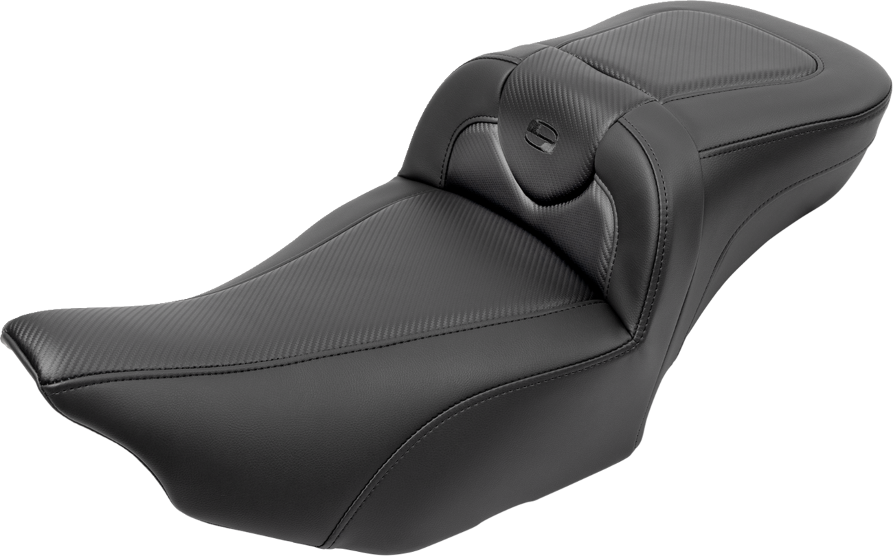 SADDLEMEN Roadsofa™ Extended Reach Seat - with Backrest - Carbon Fiber - FLTR/FLHX '23-'24