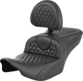 SADDLEMEN Roadsofa™ Seat - with Backrest - Honeycomb - FLTR/FLHX '23-'24