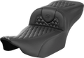 SADDLEMEN Roadsofa™ Extended Reach Seat - without Backrest - Honeycomb - FLTR/FLHX '23-'24