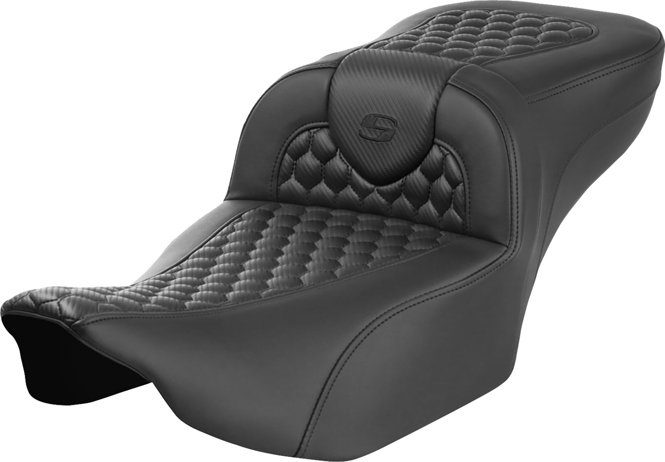 SADDLEMEN Roadsofa™ Extended Reach Seat - without Backrest - Honeycomb - FLTR/FLHX '23-'24