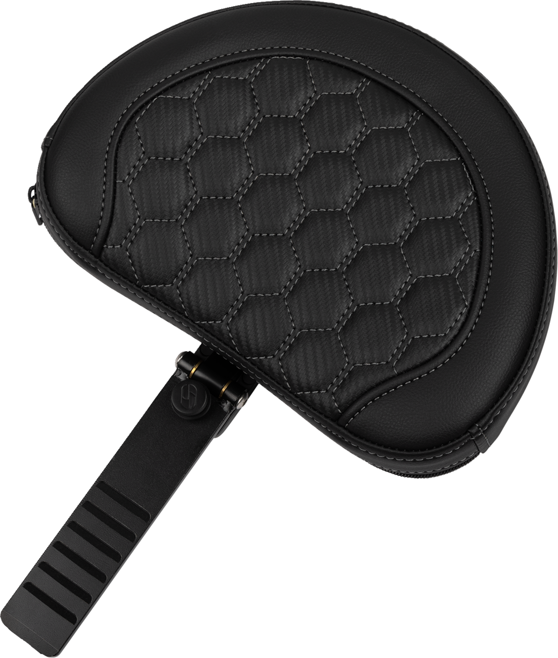 SADDLEMEN Roadsofa™ Extended Reach Seat - with Backrest - Honeycomb - Dark Gray Stitch - FLTR/FLHX '23-'24