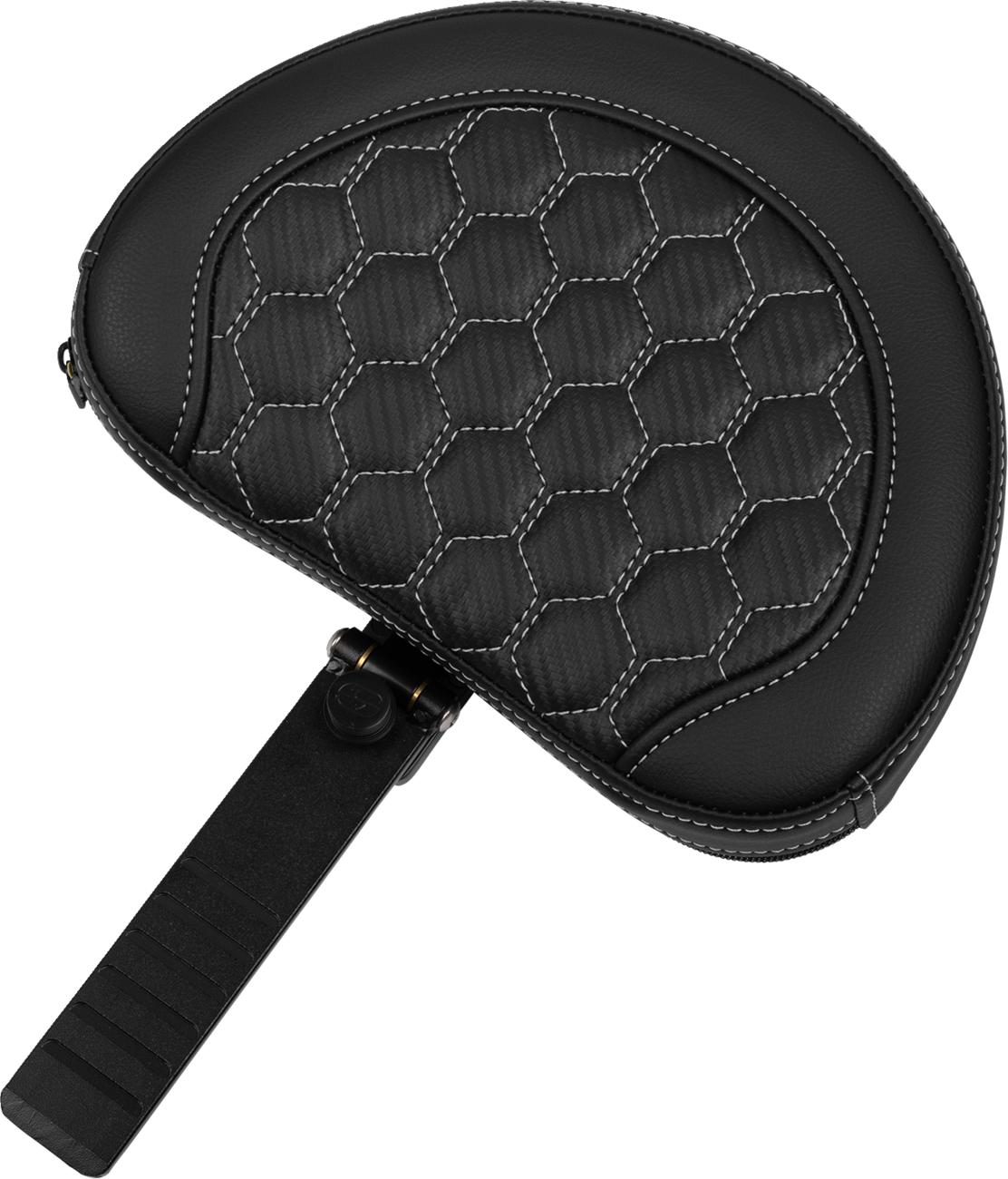 SADDLEMEN Roadsofa™ Extended Reach Seat - with Backrest - Honeycomb - Silver Stitch - FLTR/FLHX '23-'24
