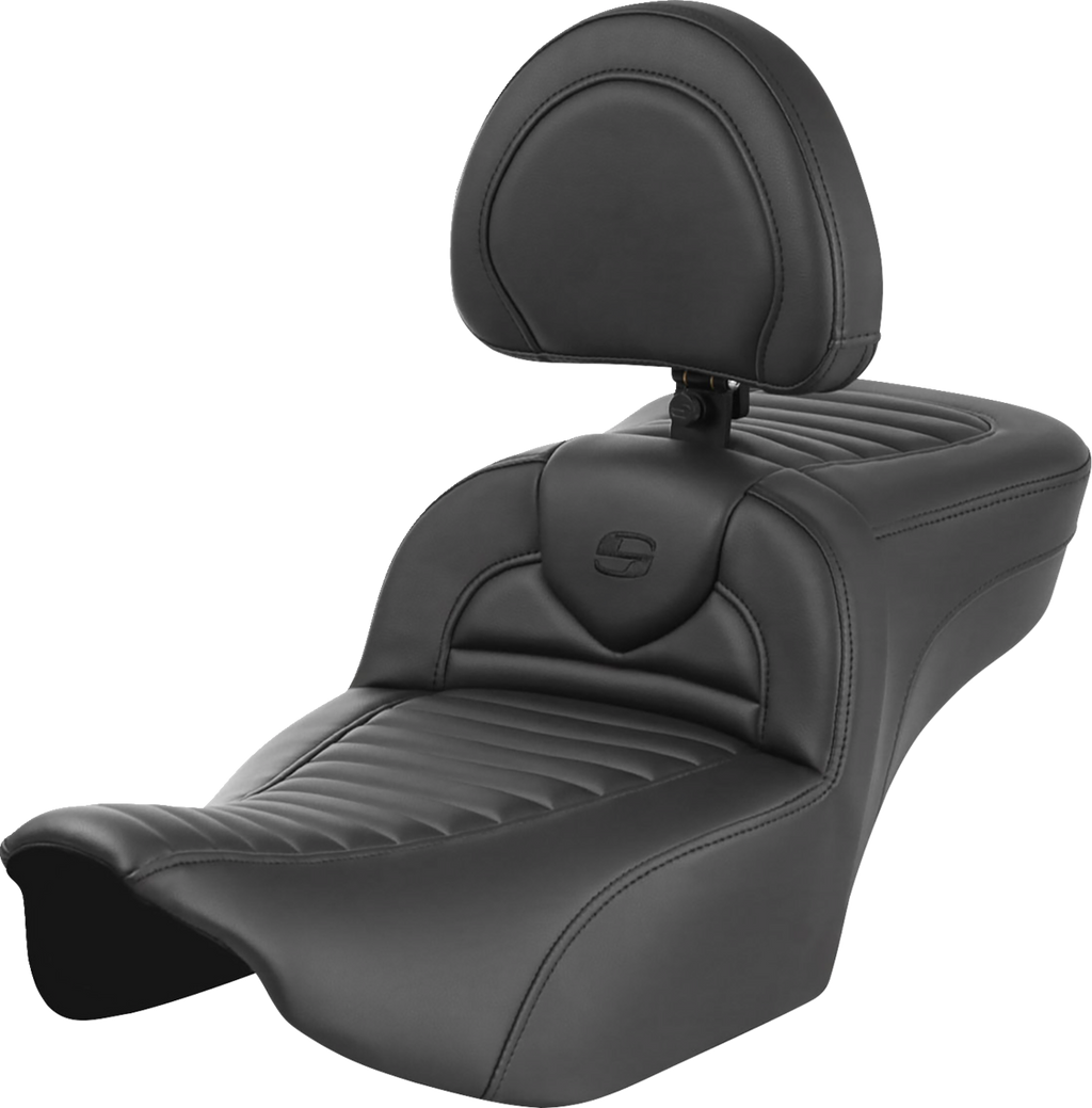 SADDLEMEN Roadsofa™ Extended Reach Seat - with Backrest - Tuck-n-Roll - FLTR/FLHX '23-'24