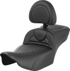 SADDLEMEN Roadsofa™ Extended Reach Seat - with Backrest - Tuck-n-Roll - FLTR/FLHX '23-'24