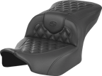 SADDLEMEN RoadSofa™ Seat - without Backrest - Carbon Fiber - Lattice Stitch - FLTR/FLHX '23-'24