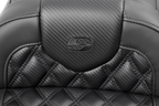 SADDLEMEN RoadSofa™ Seat - without Backrest - Carbon Fiber - Lattice Stitch - FLTR/FLHX '23-'24