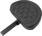 SADDLEMEN RoadSofa™ Seat - with Backrest - Carbon Fiber - Lattice Stitch - Gray Stitch - FLTR/FLHX '23-'24